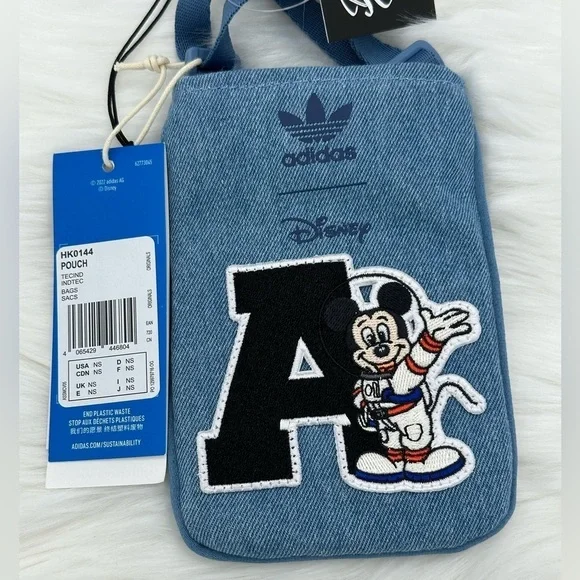 🐭Host Pick🐭 Adidas X Disney Mickey Mouse Denim Crossbody Phone Pouch - Picture 7 of 10